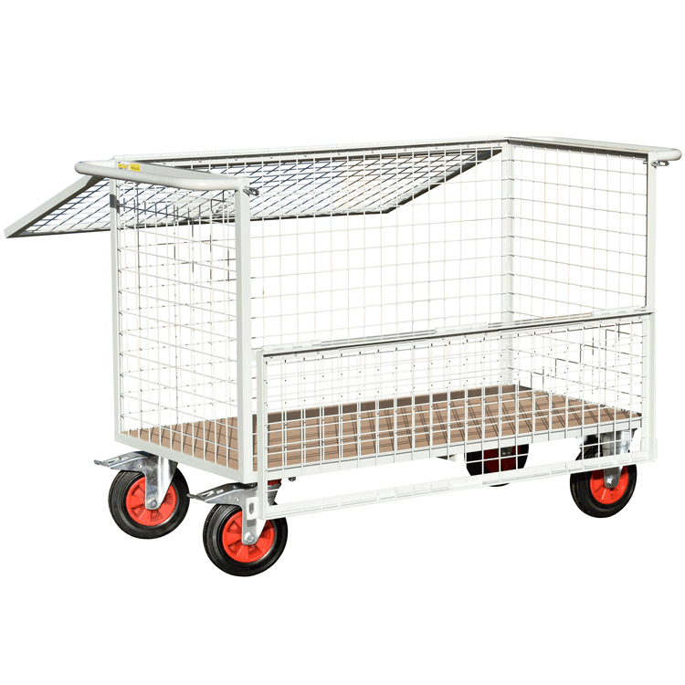 Hospital Secure Mail and Parcel Cage Trolley