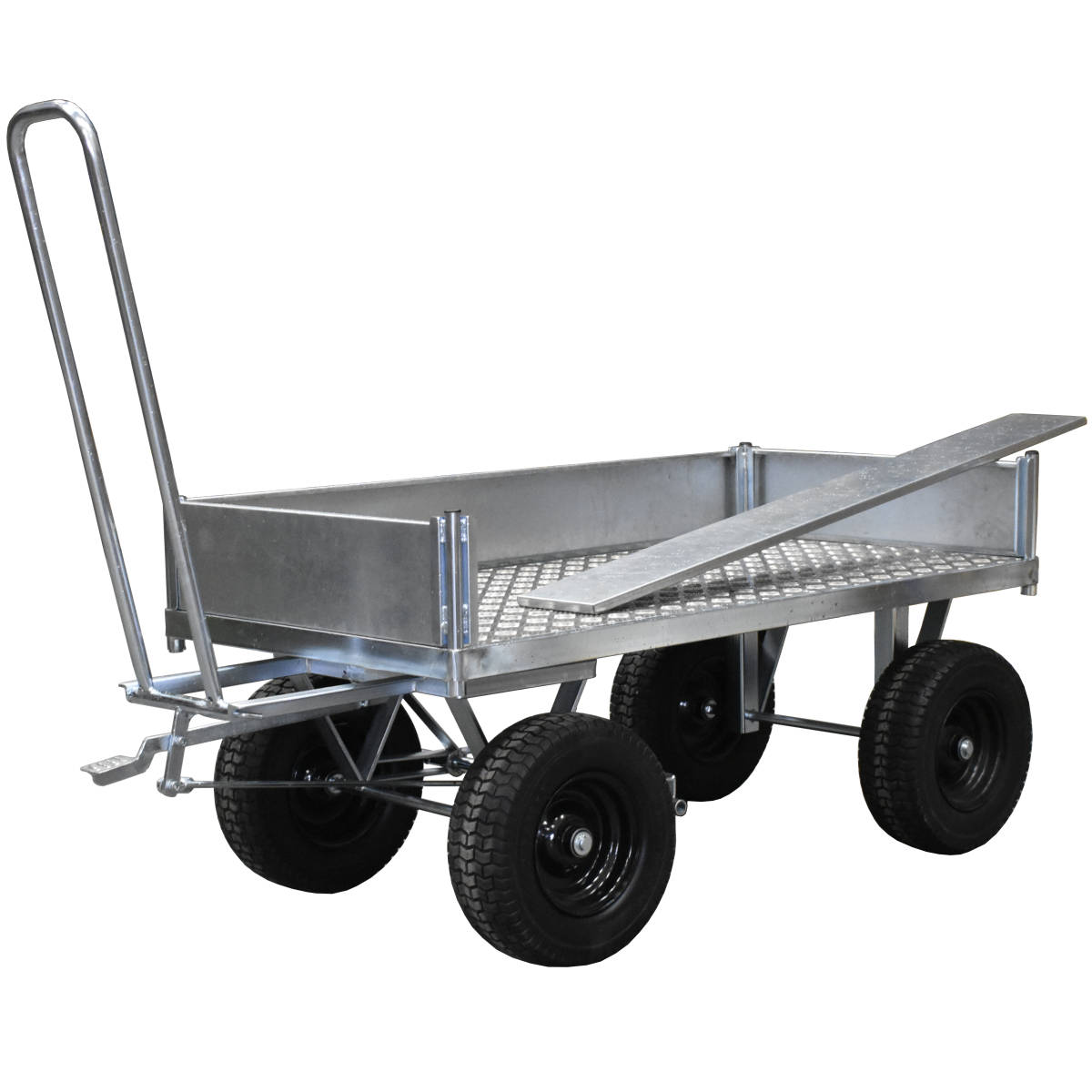 Stainless Steel Turntable Trolley with Side Panels