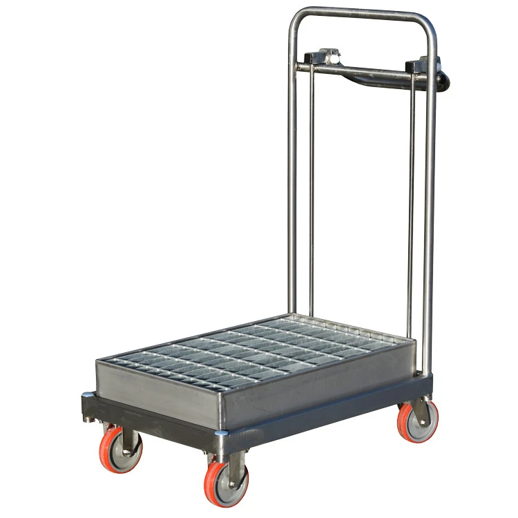 Stainless Steel Bund Trolley front  Side with Grate (Side #2)