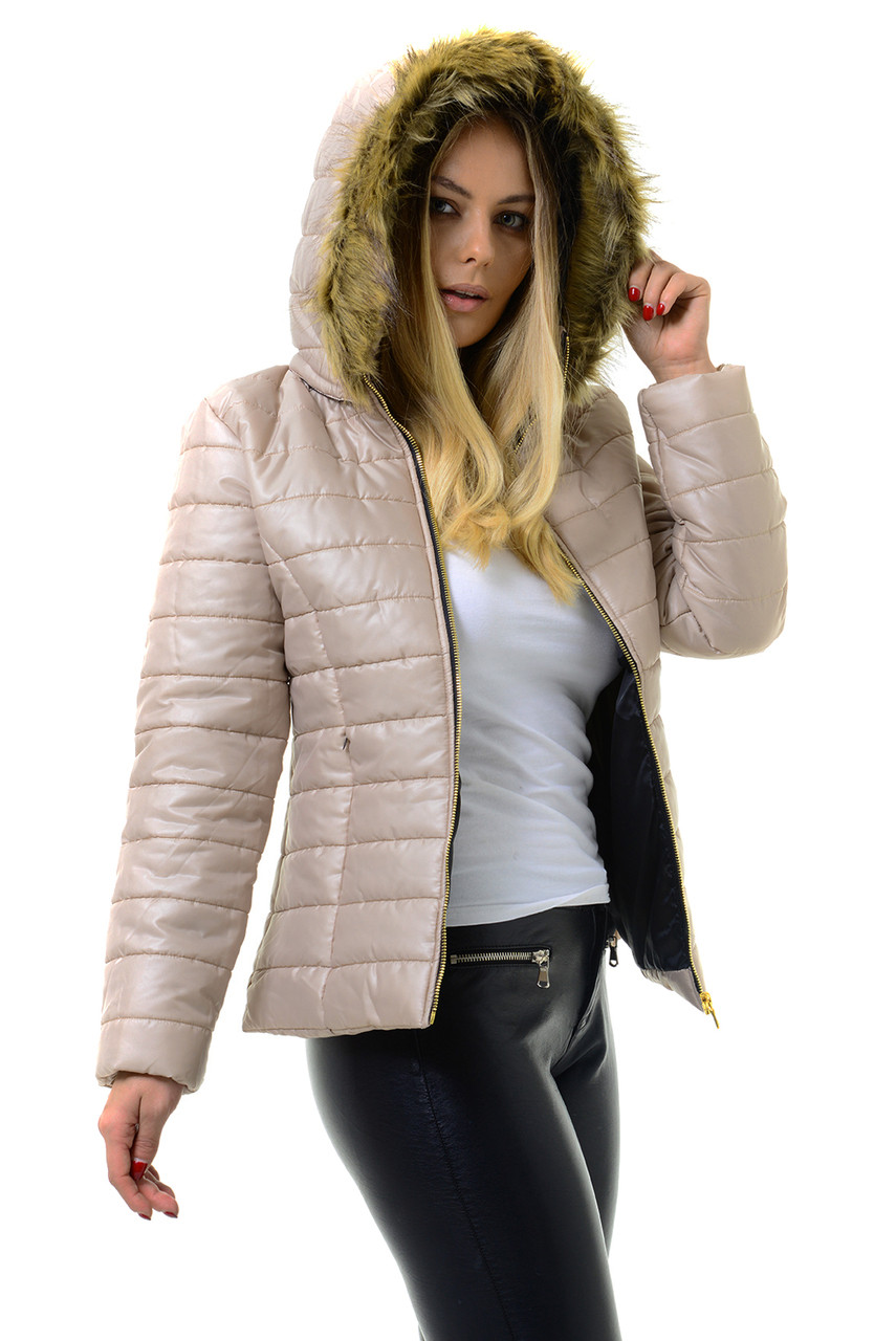 girls puffer jacket with hood