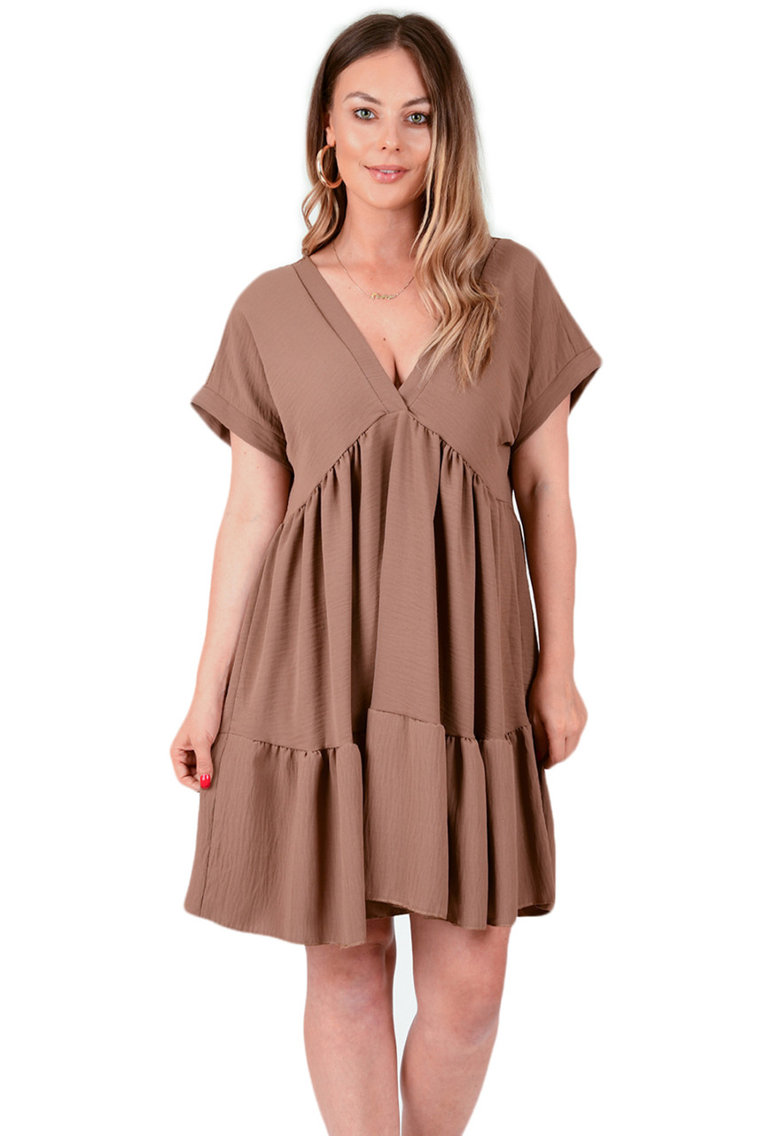 blue dress for baby girl Organic Cotton Belted Smock Dress – Baci Fashion main image 0