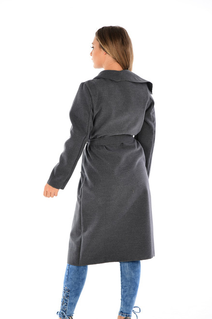 dark grey waterfall coat