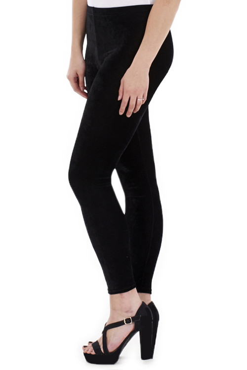 Black Velour Leggings