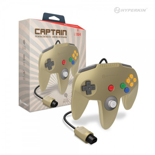 Captain Premium Controller for N64 - Gold Captain Premium Controller for N64 - Gold