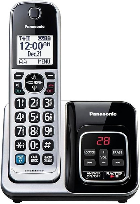 Panasonic 1 Handset Digital Cordless Phone With Answering Machine (US Only) - KX-TDG890S (Silver) Panasonic 1 Handset Digital Cordless Phone With Answering Machine (US Only) - KX-TDG890S (Silver)