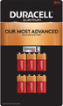 Duracell Quantum 9V Alkaline Battery With Powercheck QU1604 - 6 Pack