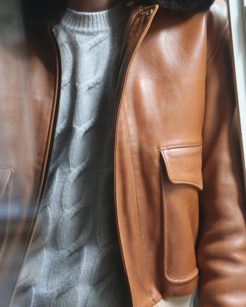 Mint Velvet Tan Leather Biker Jacket | Jarrolds, Norwich