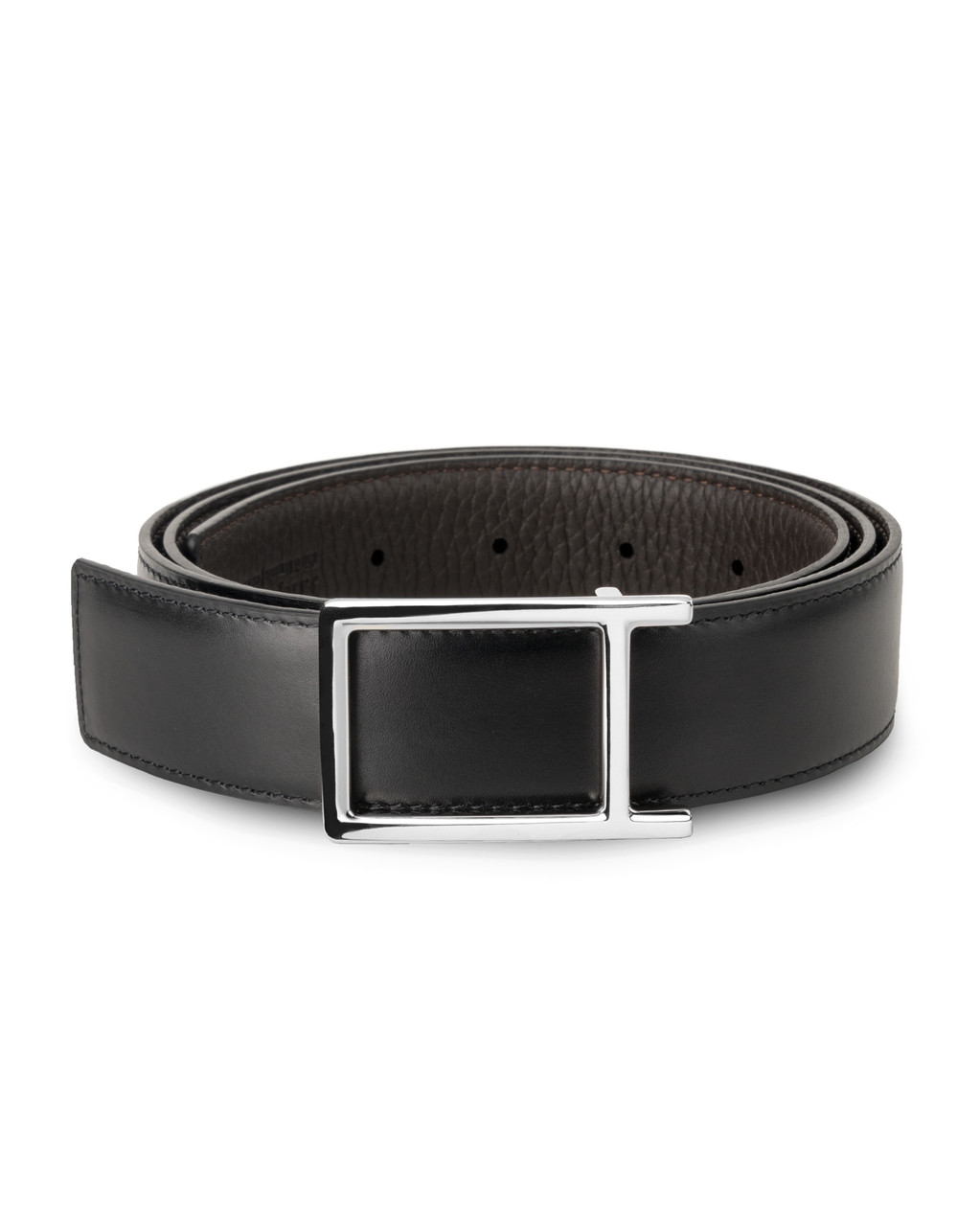 Black Calf Leather Belt