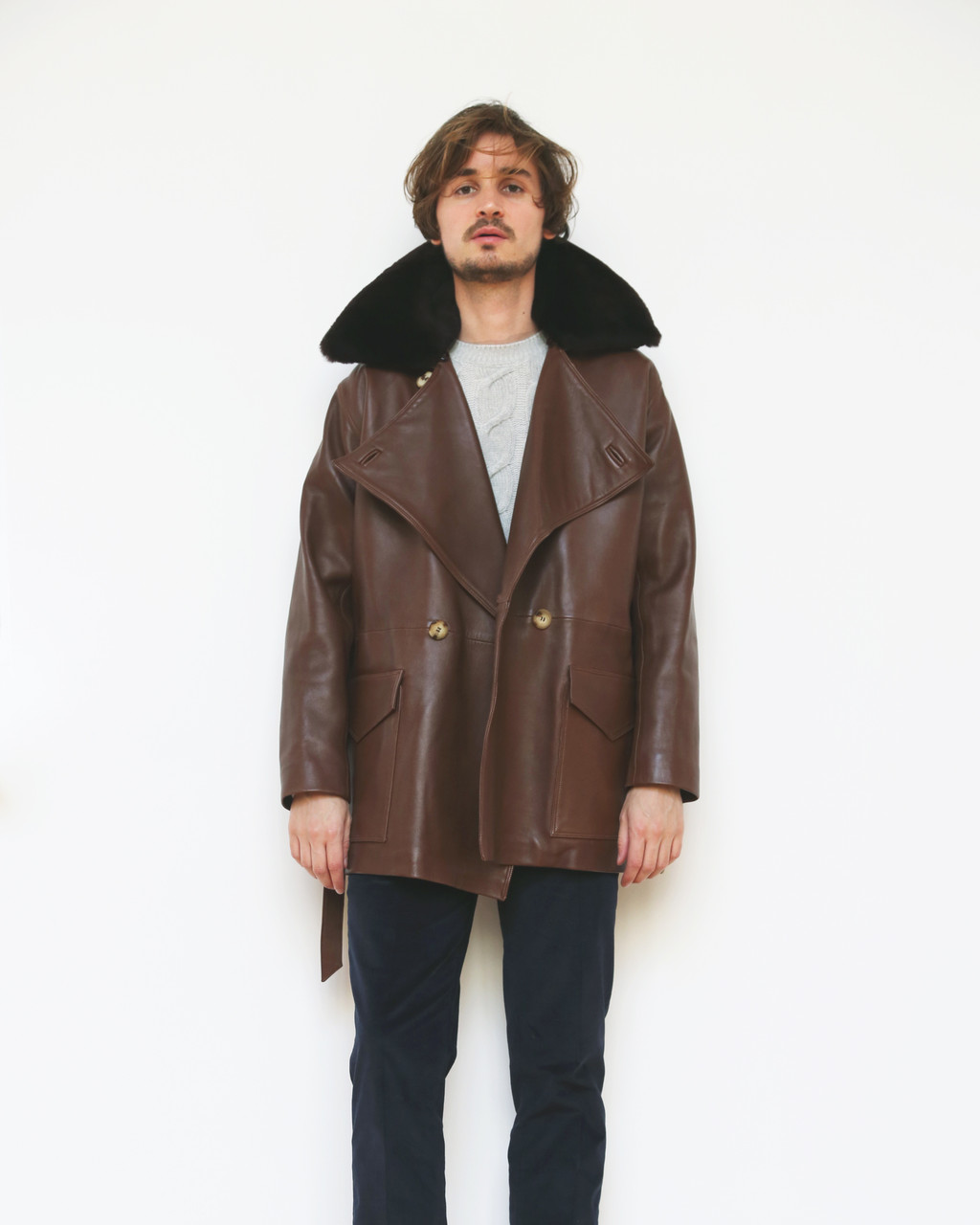 Brown Leather 1914 Vest