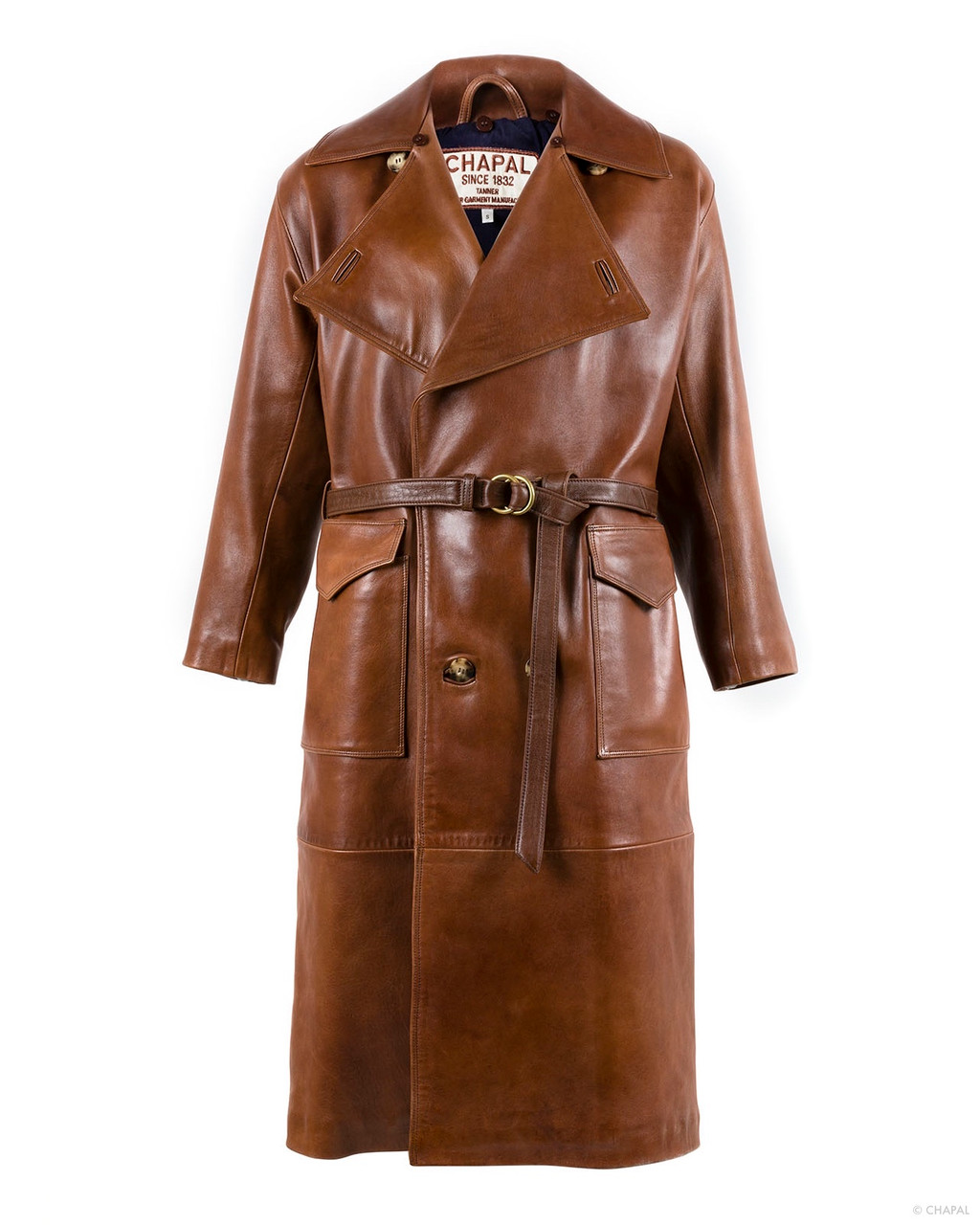 Brown Leather 1914 Long Vest
