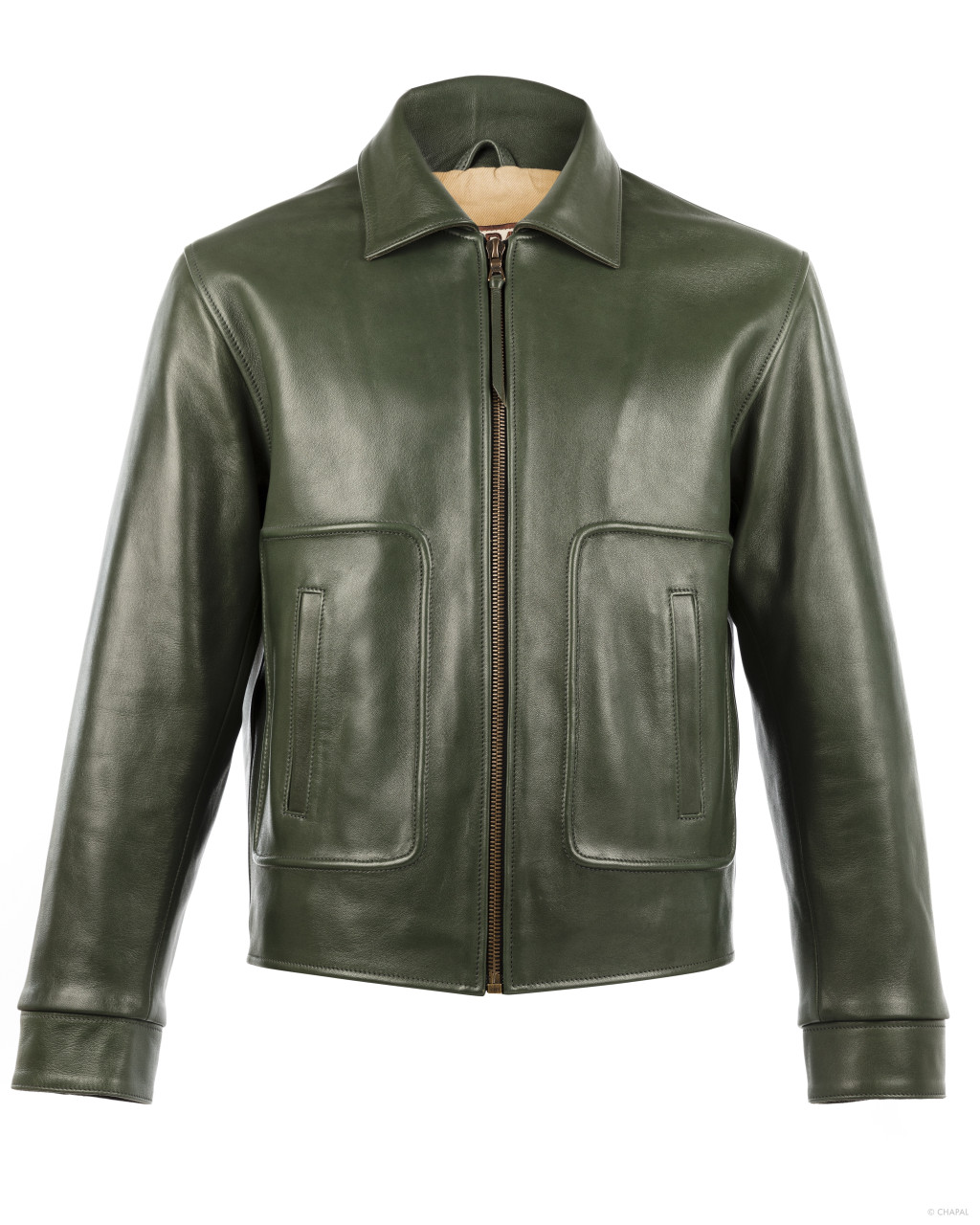 Green Leather Sport Jacket