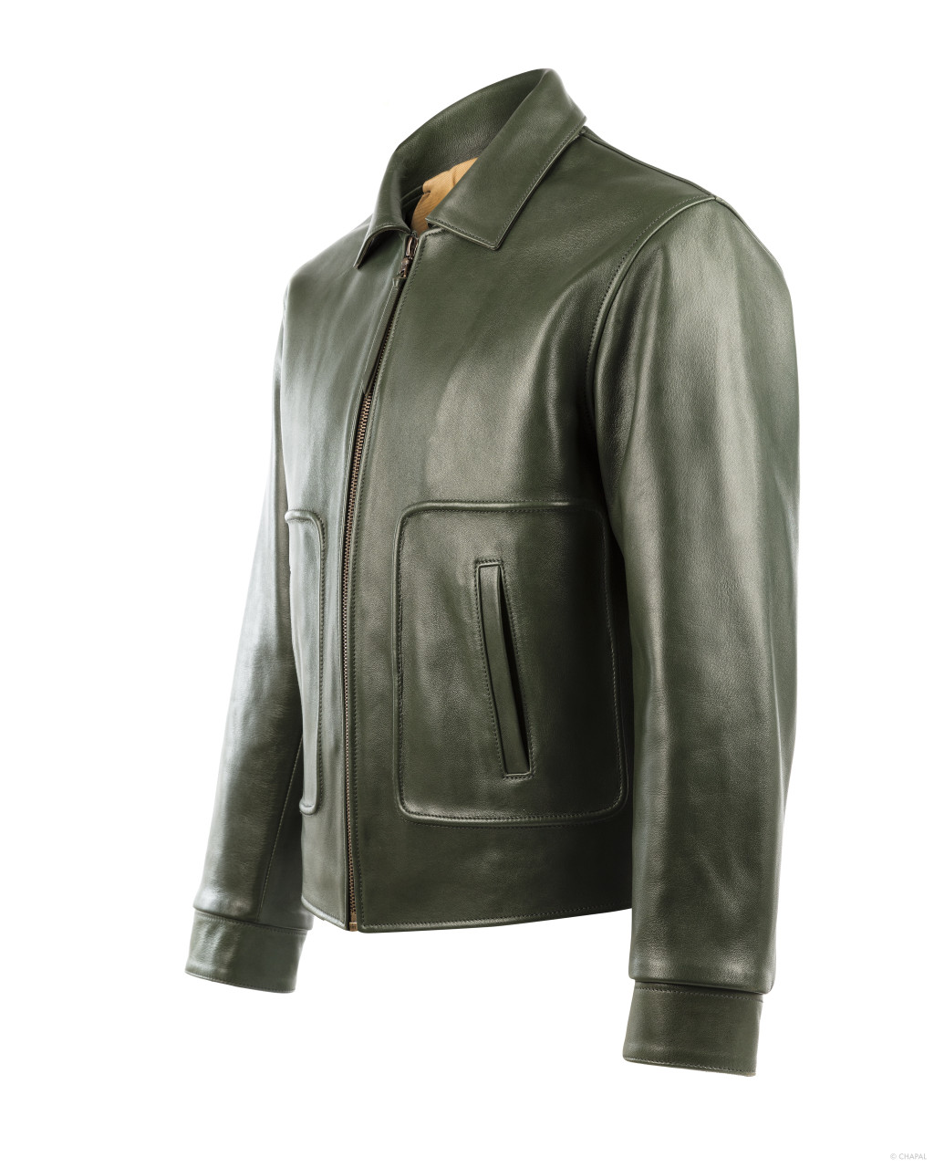 Green Leather Sport Jacket