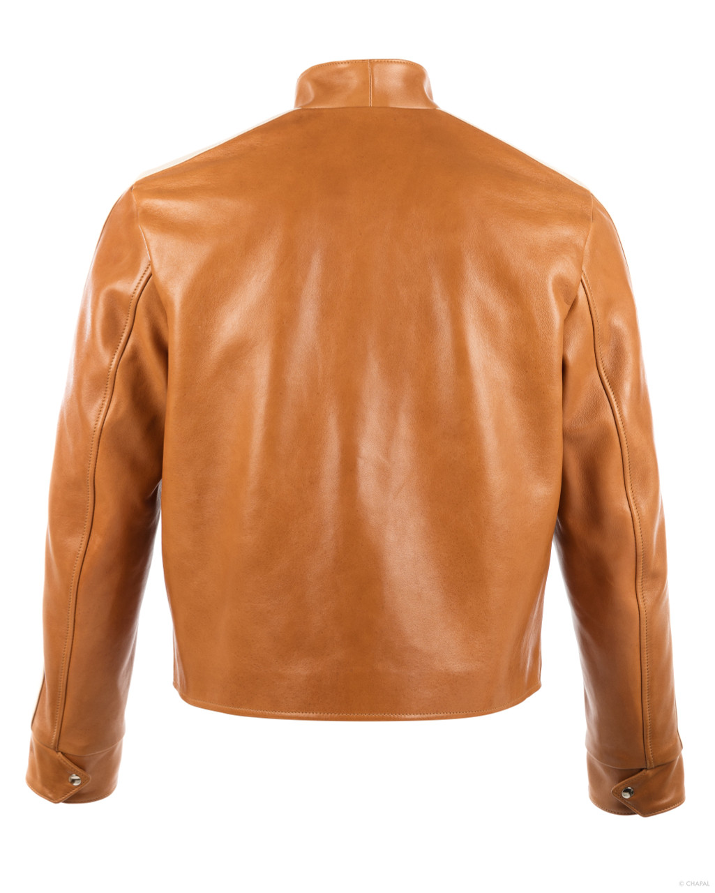 ジャケット・アウター Camphor wood zipped leather sport jacket Camphor wood zipped leather sport jacket