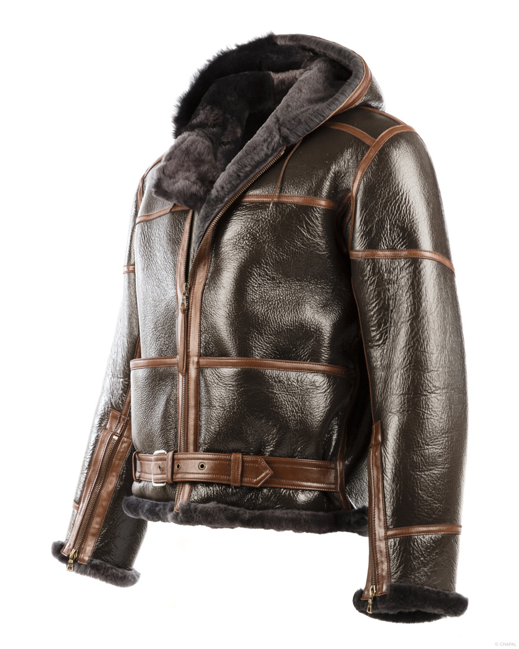 Grey Shearling RAF Jacket