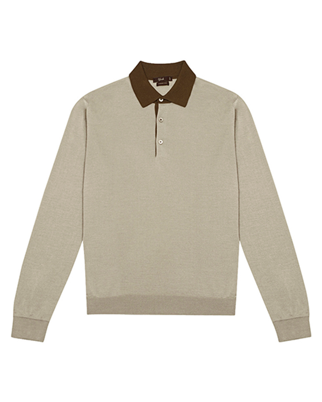 Wool, silk, and cashmere polo shirt