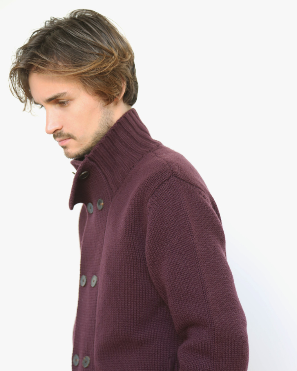 Burgundy cashmere store cardigan