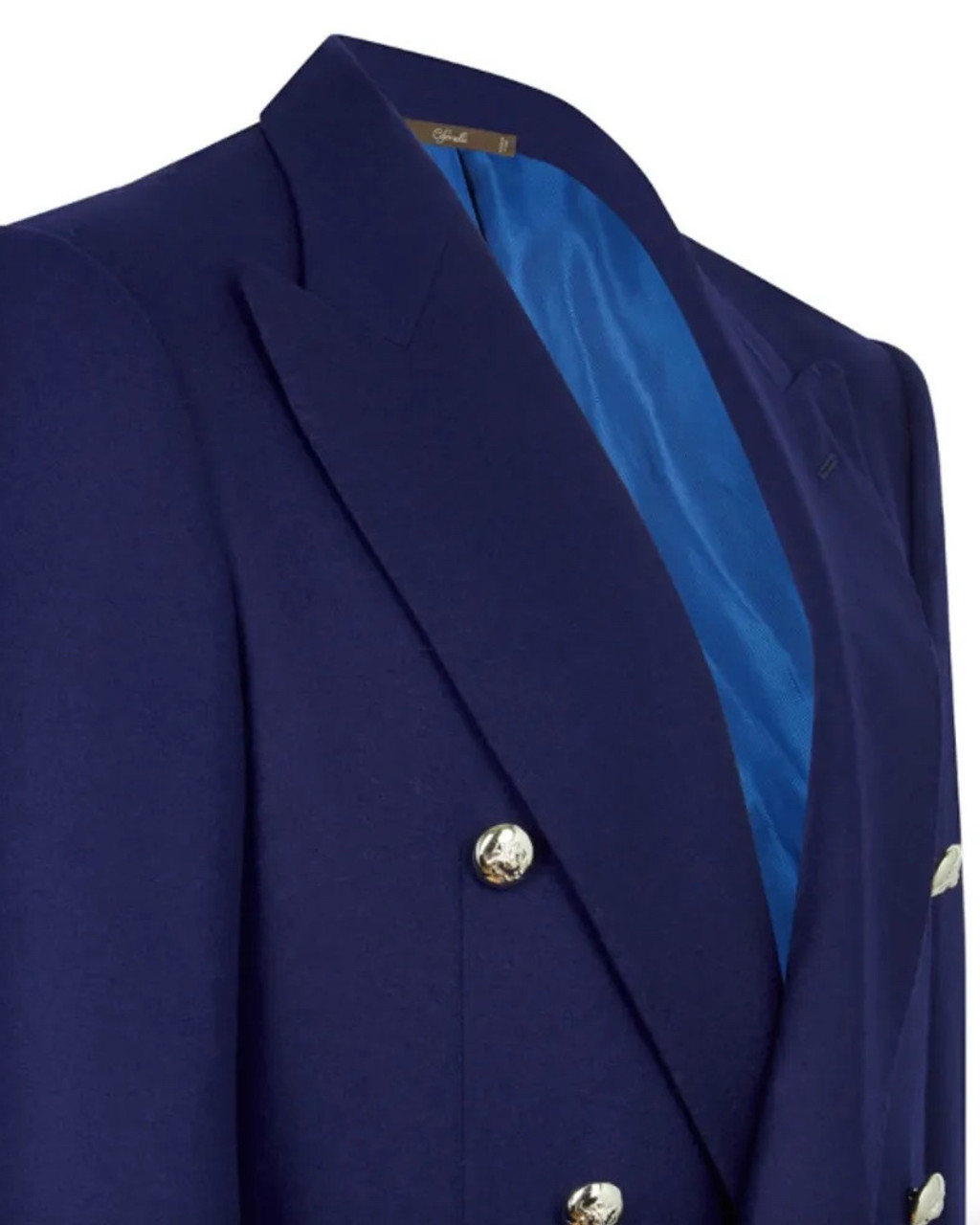 Marbeuf Blue Wool Double Breasted Jacket