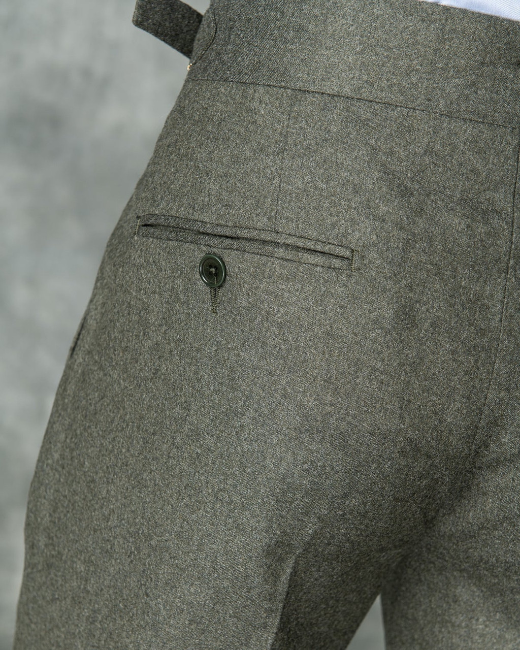 Soragna Green Flannel Trousers