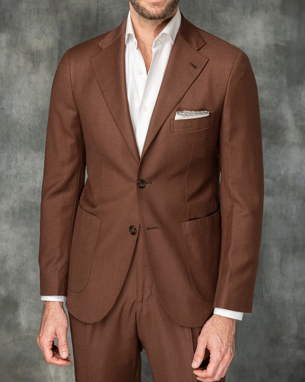 Soragna Cognac Flannel Trousers