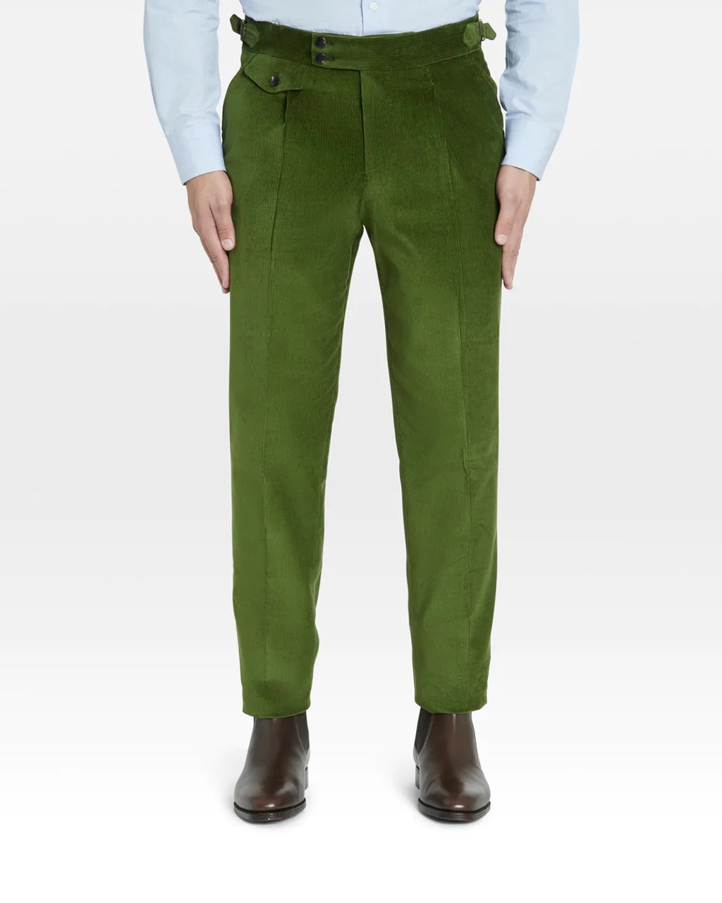 Pontoglio - Olive Corduroy - High Rise Trouser | SPIER & MACKAY