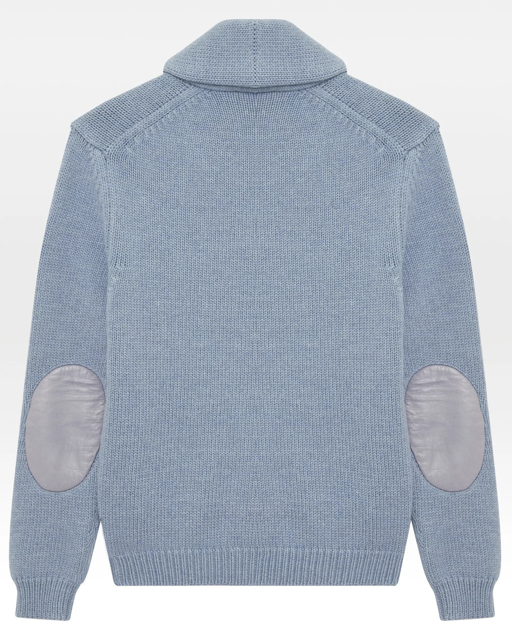 Sky Blue Shawl Collar Wool Cardigan