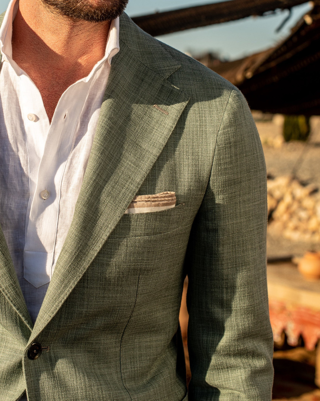 Green Loro Piana Fabric Jacket