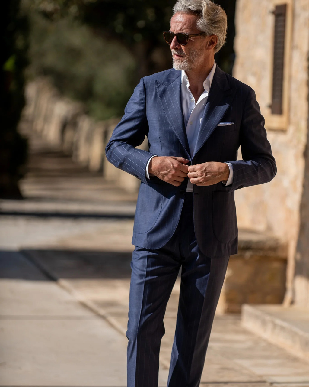 Soragna Avio Loro Piana Wool Striped Suit