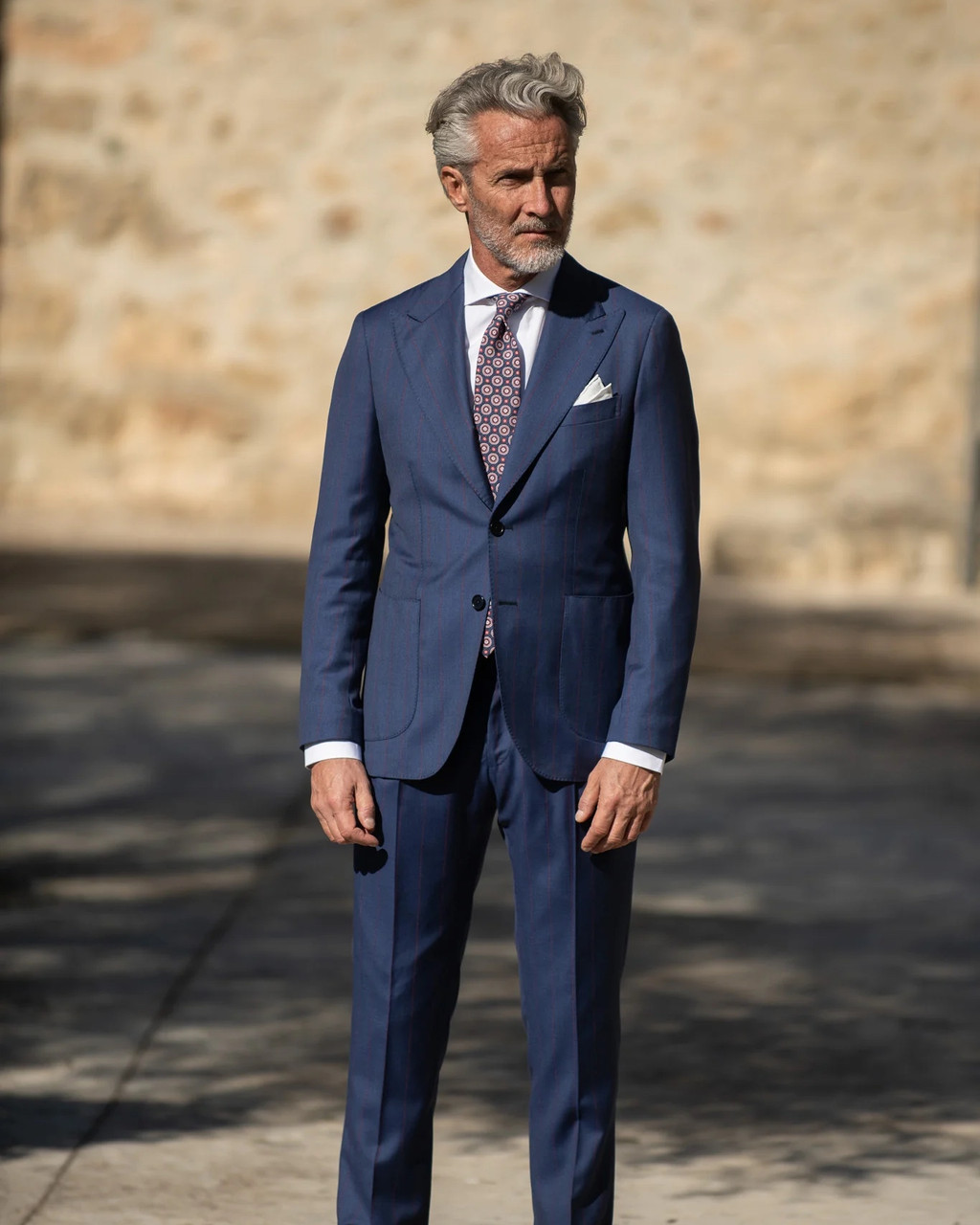 navy blue suit with red dress Modern Navy Blue 2 Button Suit
