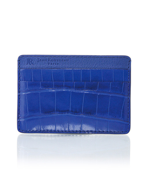 Essentiel Blue Shiny Alligator Cardholder