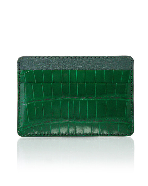 Essentiel Green Shiny Alligator Cardholder