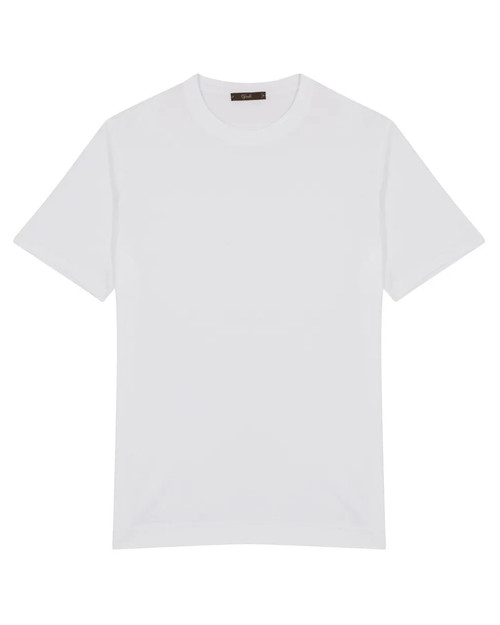 White Cotton Crew Neck T-Shirt