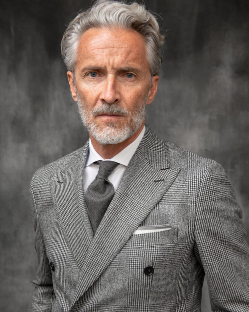 Black & White Prince of Wales Double Breasted Suit