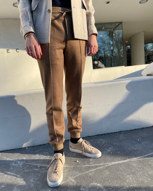 Beige Loro Piana Cashmere Joggers