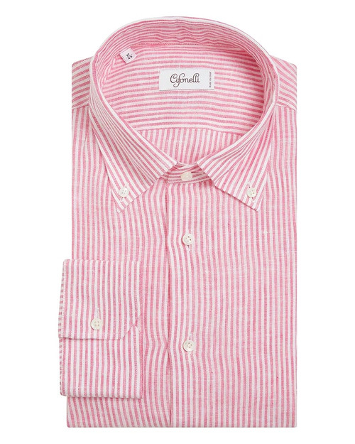 Pink & White Linen Shirt