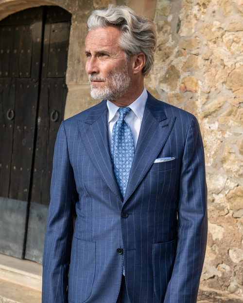 Soragna Avio Loro Piana Wool Striped Suit