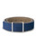 Navy & Linen Belt with Reversible palladium buckle