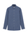Medium Blue Check Cotton Spread Collar Button Down Pique Shirt