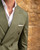 Green Loro Piana Cotton Double Breasted Suit