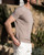Taupe Knitted Cotton & Silk T-Shirt