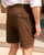 Brown Cotton Shorts