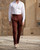 Soragna Bordeaux Cotton Trousers