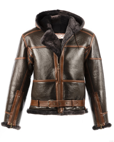 ジャケット Long Raf Shearling Jacket RAFmoutonretournegrisacapucheC