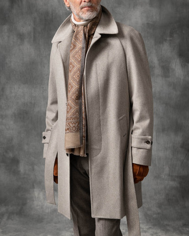 Raglan Beige Loro Piana Wool Coat