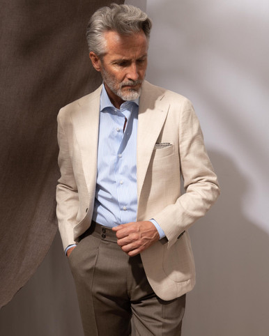 Beige Loro Piana Cotton & Silk Jacket