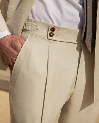 White cotton trousers Soragna Capsule Collection - Made in Italy