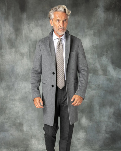 Grey Coat in Loro Piana Wool