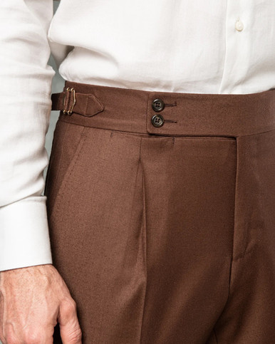 Soragna Cognac Flannel Trousers
