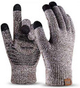 Touch Screen Texting Soft Warm Thermal Fleece Lining Gloves With Anti-Slip Silicone Gel