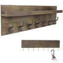 Heavy Duty Rustic Wooden Coat Rack