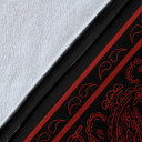 Ultra Plush Black and Red Fleece Bandana Blanket